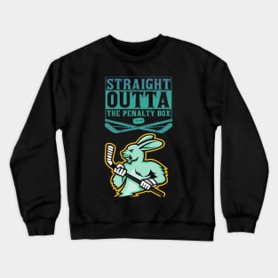 Straight outta the penalty box green Rabbit Crewneck Sweatshirt